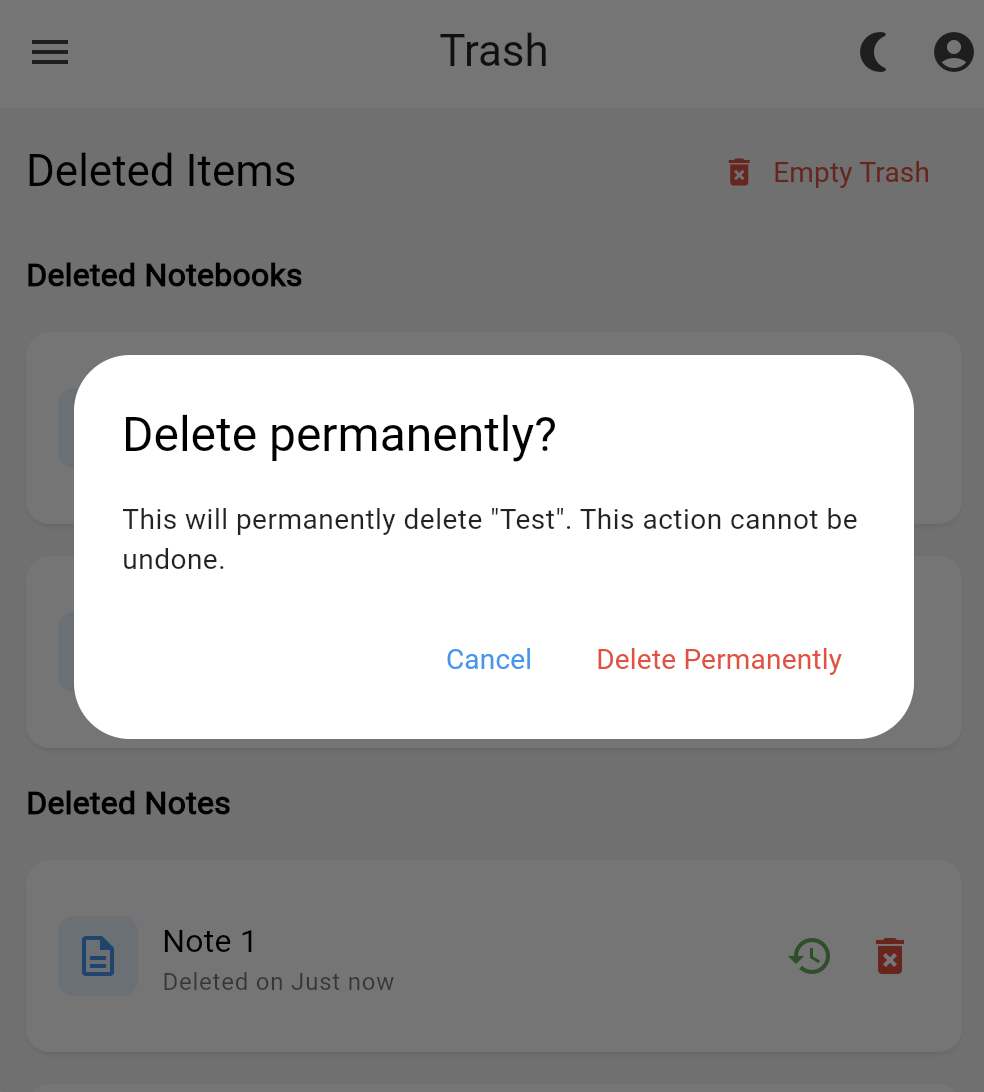 Delete Permanently