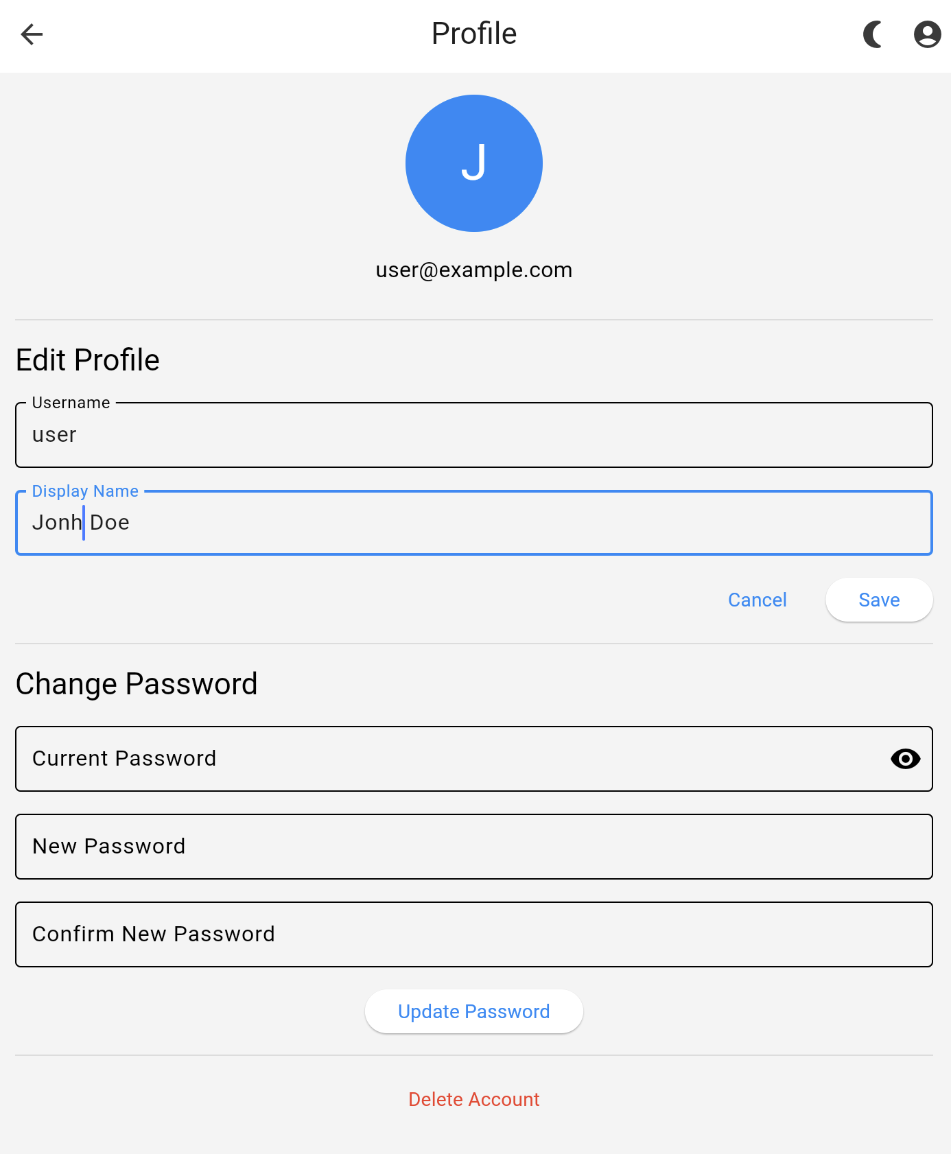 Edit Profile