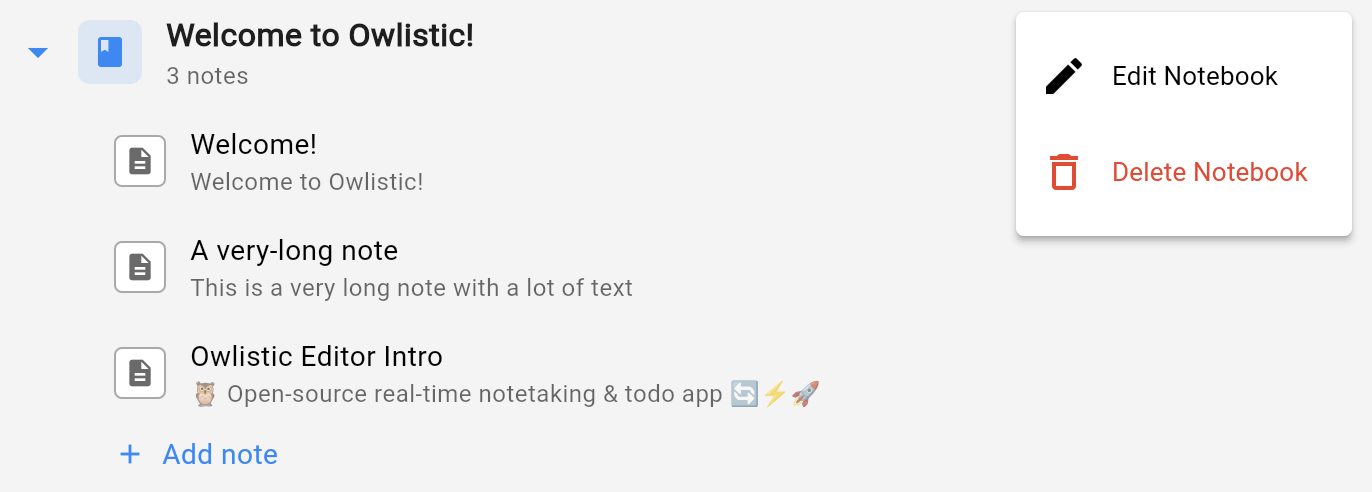 Notebook Actions