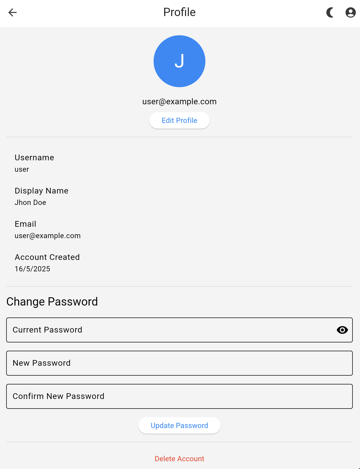 User Profile